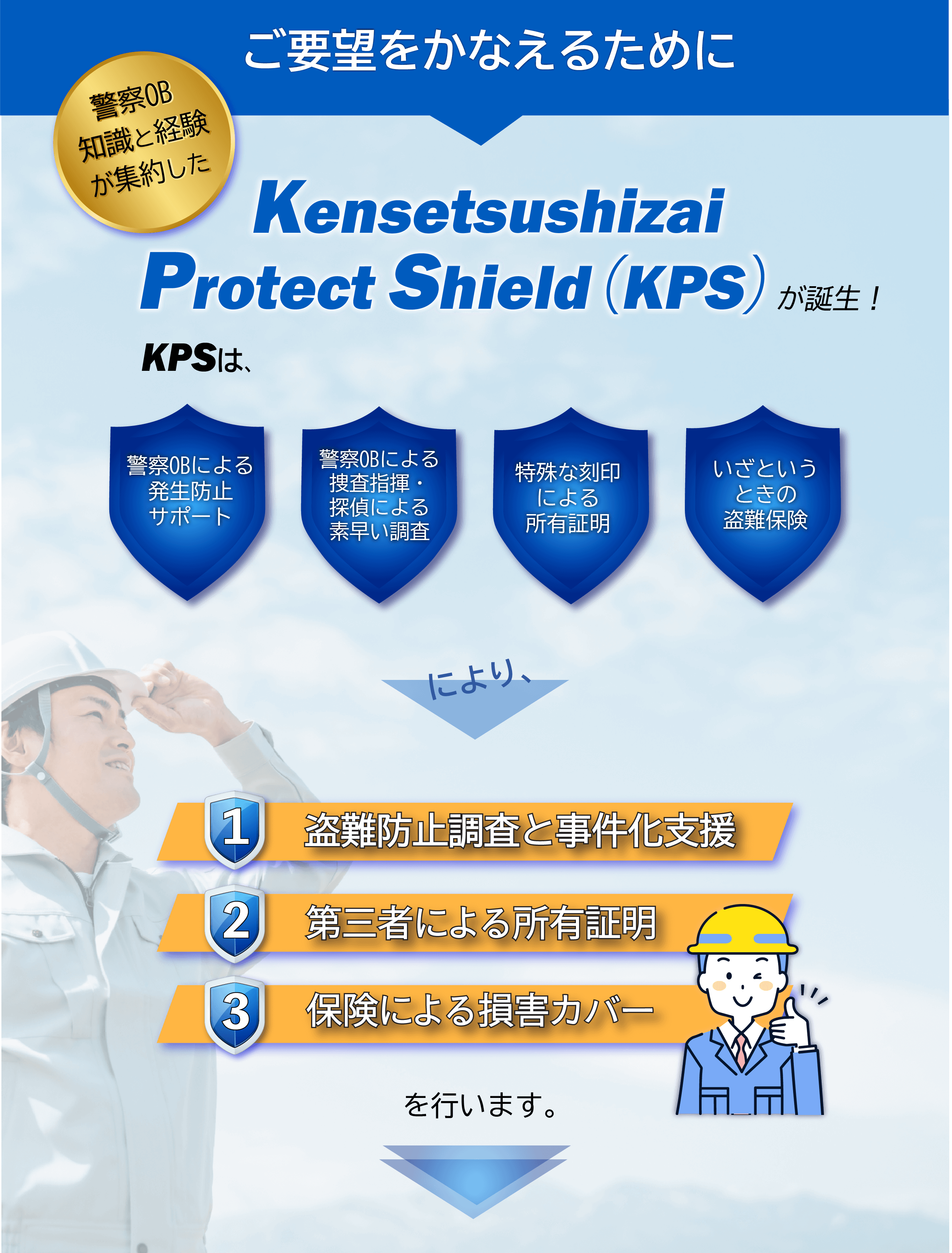 警察OBの知識と経験が集約したKPSにより盗難防止